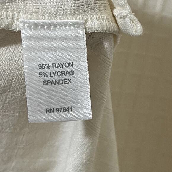 J.Jill Wearever Collection Waffle Textured Top Size 4X Ivory Stretch Neutral NEW - Picture 6 of 7